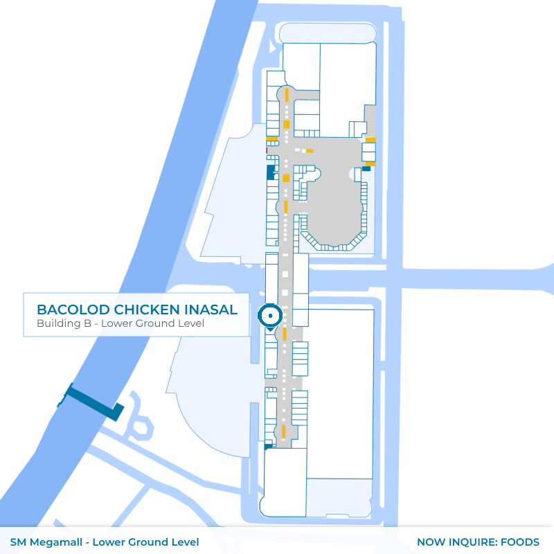 Map - Bacolod Chicken Inasal - SM Megamall - Building B - Lower Ground Level